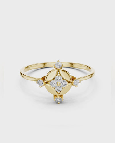 Quatrefoil Medallion Ring by MONICONIC