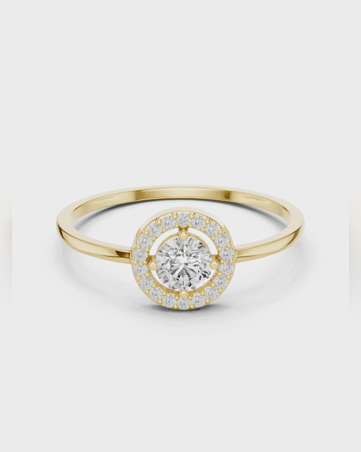 Open Halo Disc Ring by MONICONIC