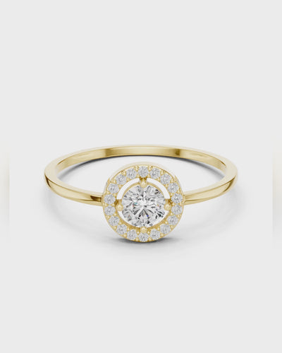 Open Halo Disc Ring by MONICONIC