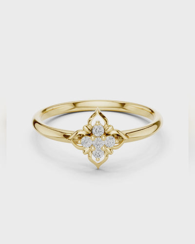 Quatrefoil Petal Ring by MONICONIC