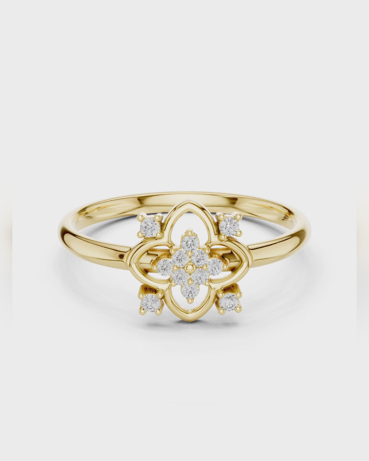 Openwork Quatrefoil Ring by MONICONIC