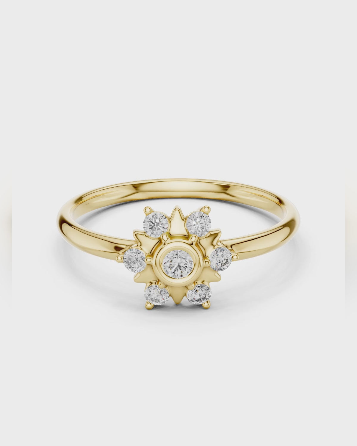 Sunburst Halo Ring by MONICONIC
