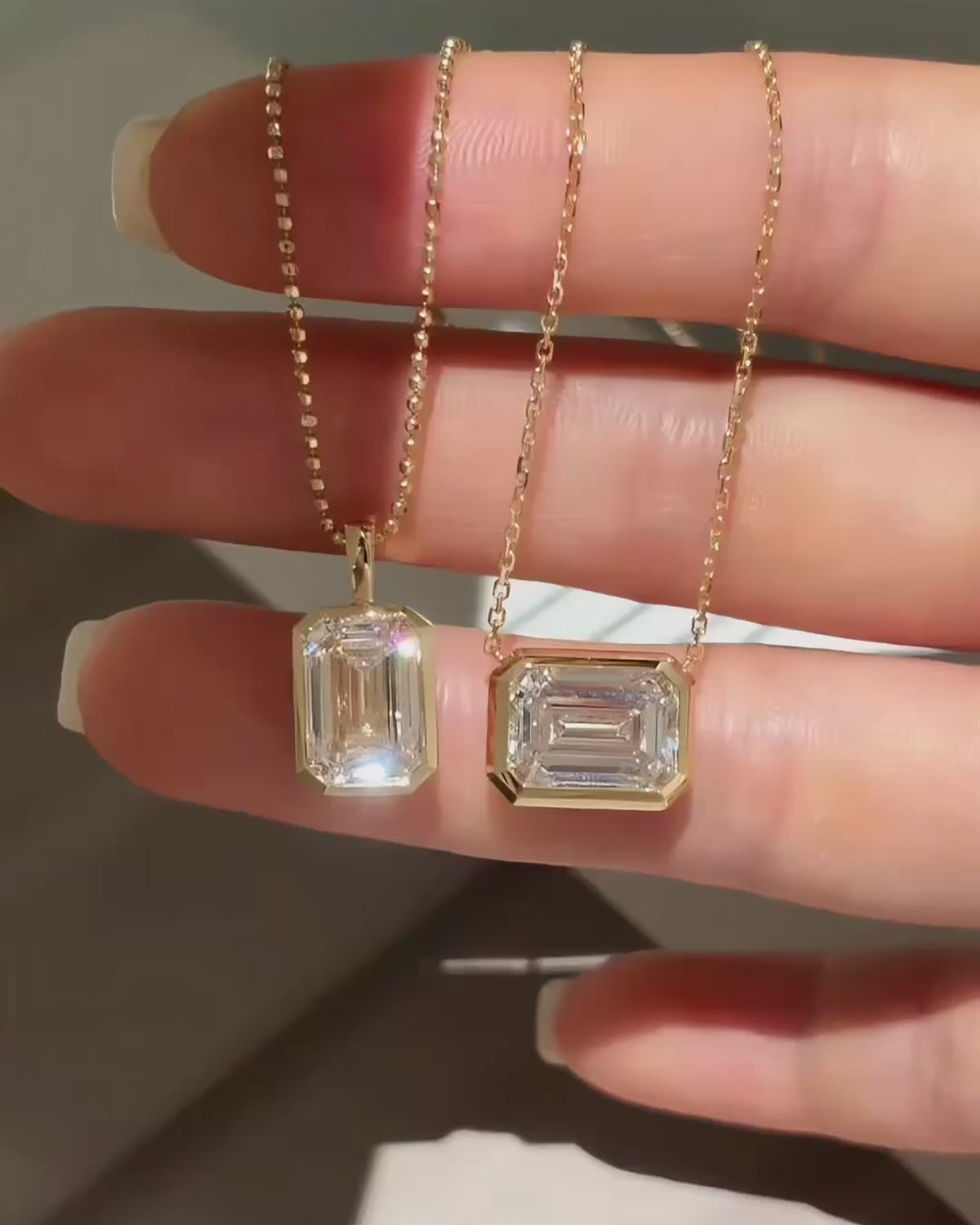 Tete Emerald Cut Necklace by MONICONIC