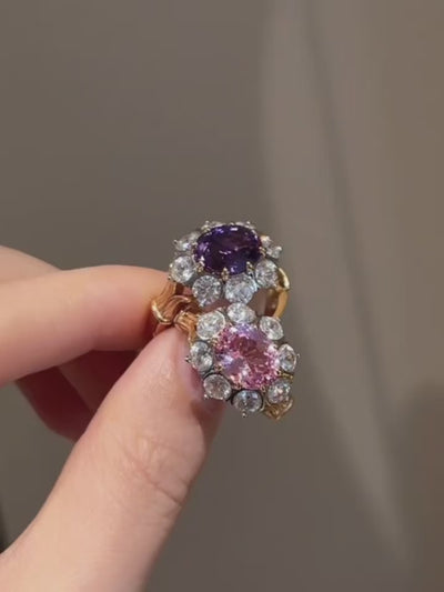Oval Halo Sapphire Ring by MONICONIC