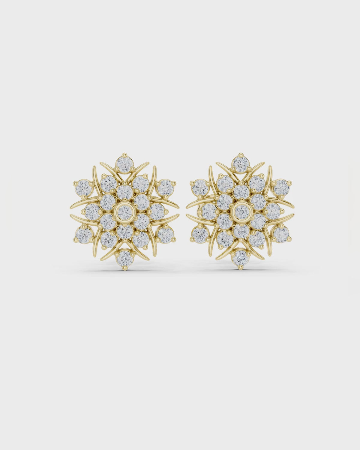 Starburst Diamond Stud Earrings by MONICONIC
