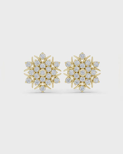 Starburst Diamond Stud Earrings by MONICONIC