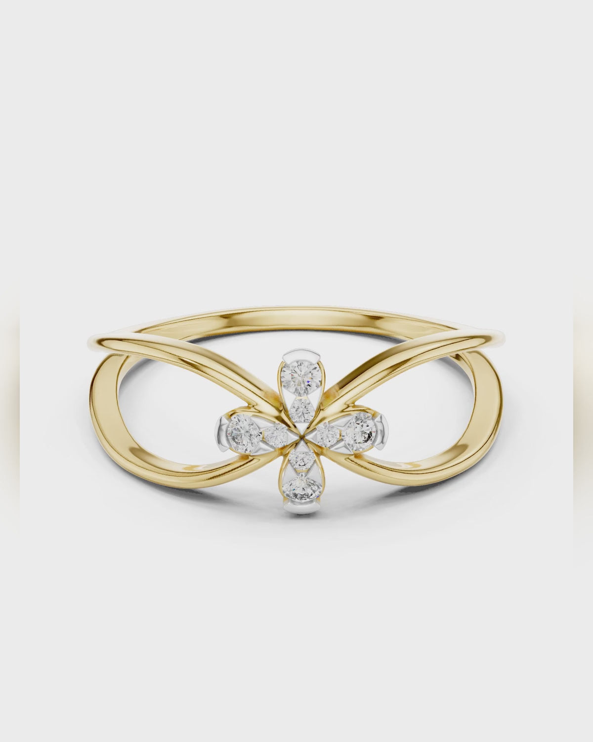 Clover Split-Shank Ring by MONICONIC
