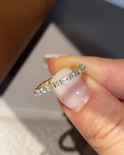 Baguette Mosaic Ring by MONICONIC