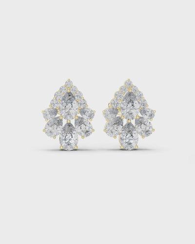 Pear Cluster Lab-Grown Diamond Studs by MONICONIC