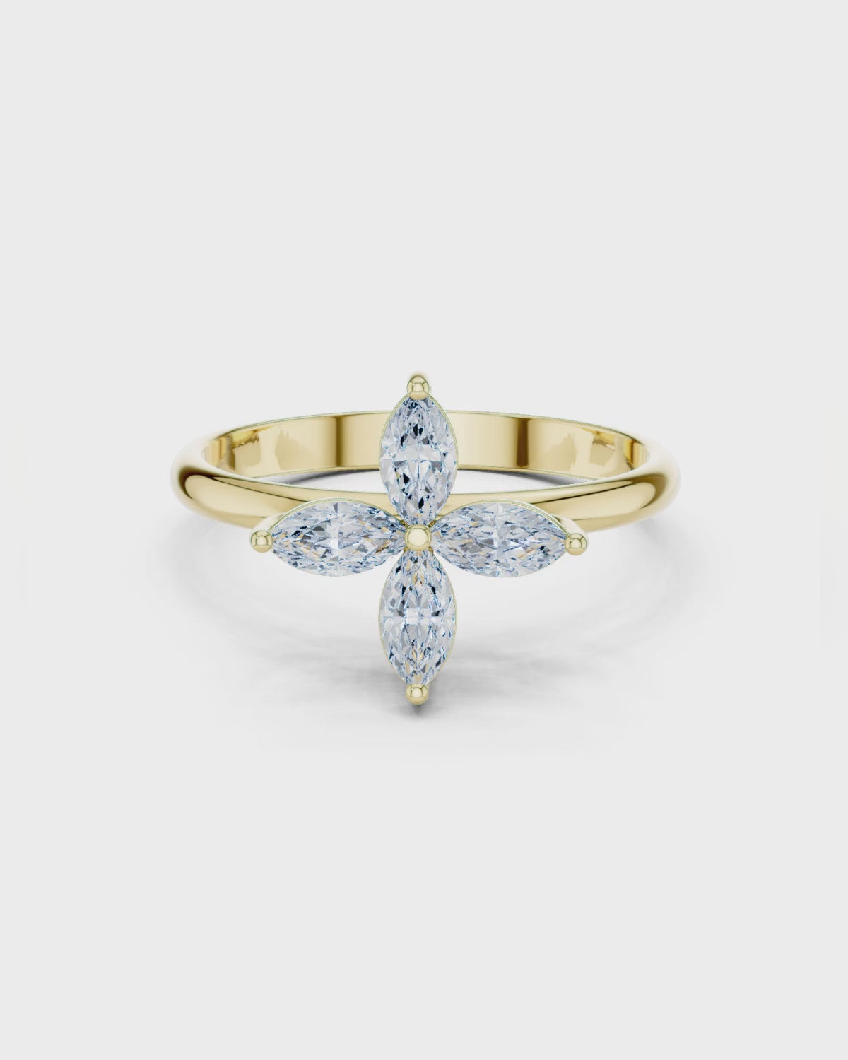 Marquise-Cut Petal Ring by MONICONIC