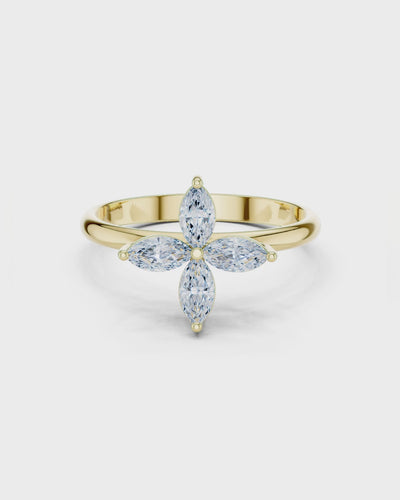 Marquise-Cut Petal Ring by MONICONIC