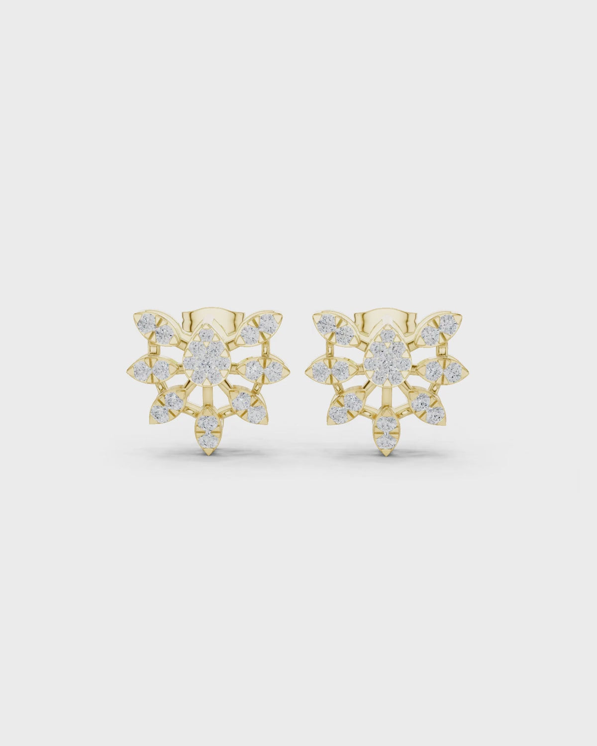 Starburst Diamond Stud Earrings by MONICONIC
