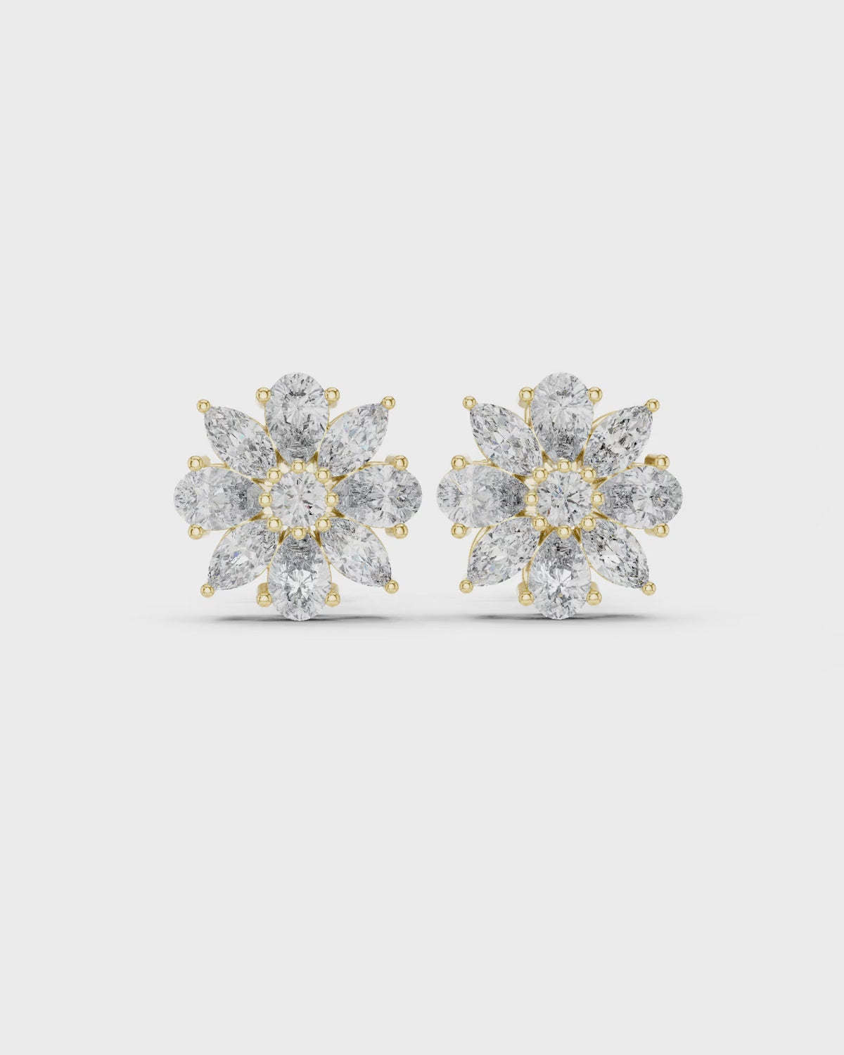 Lab-Grown Diamond Rosette Stud Earrings by MONICONIC