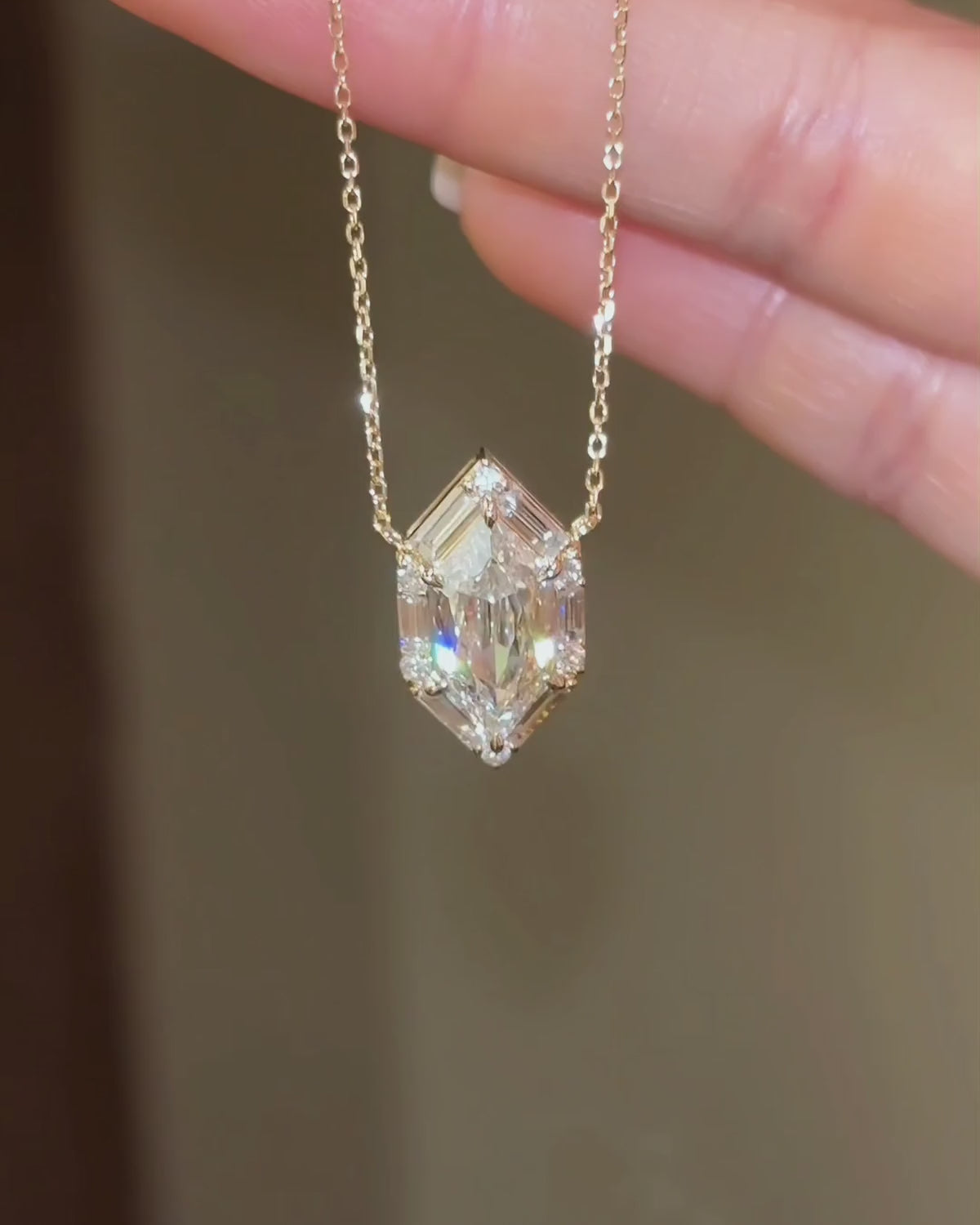 Hexa Marquise Necklace by MONICONIC