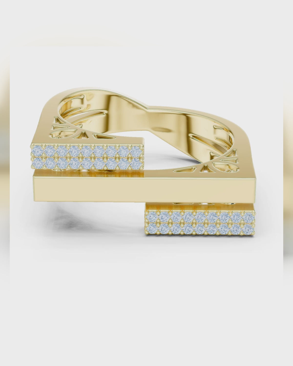 Double Bar Open Ring by MONICONIC