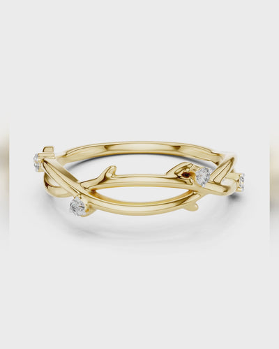Vine Openwork Diamond Ring by MONICONIC