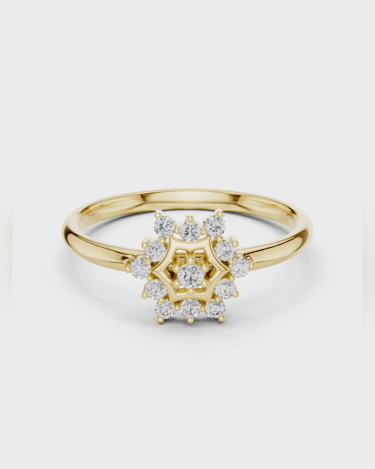 Hexagon Starburst Ring by MONICONIC