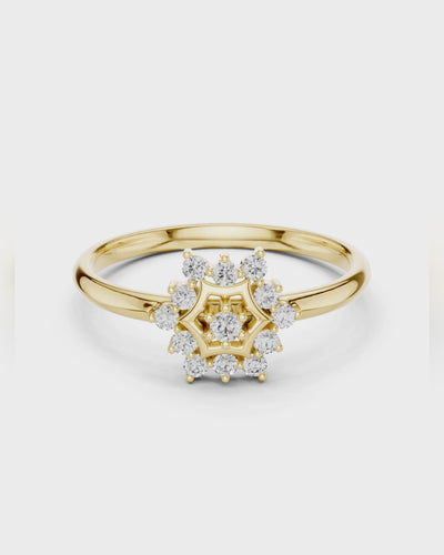 Hexagon Starburst Ring by MONICONIC