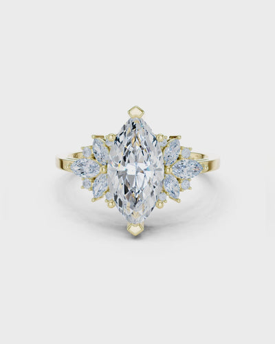 Marquise Floral Cluster Ring by MONICONIC