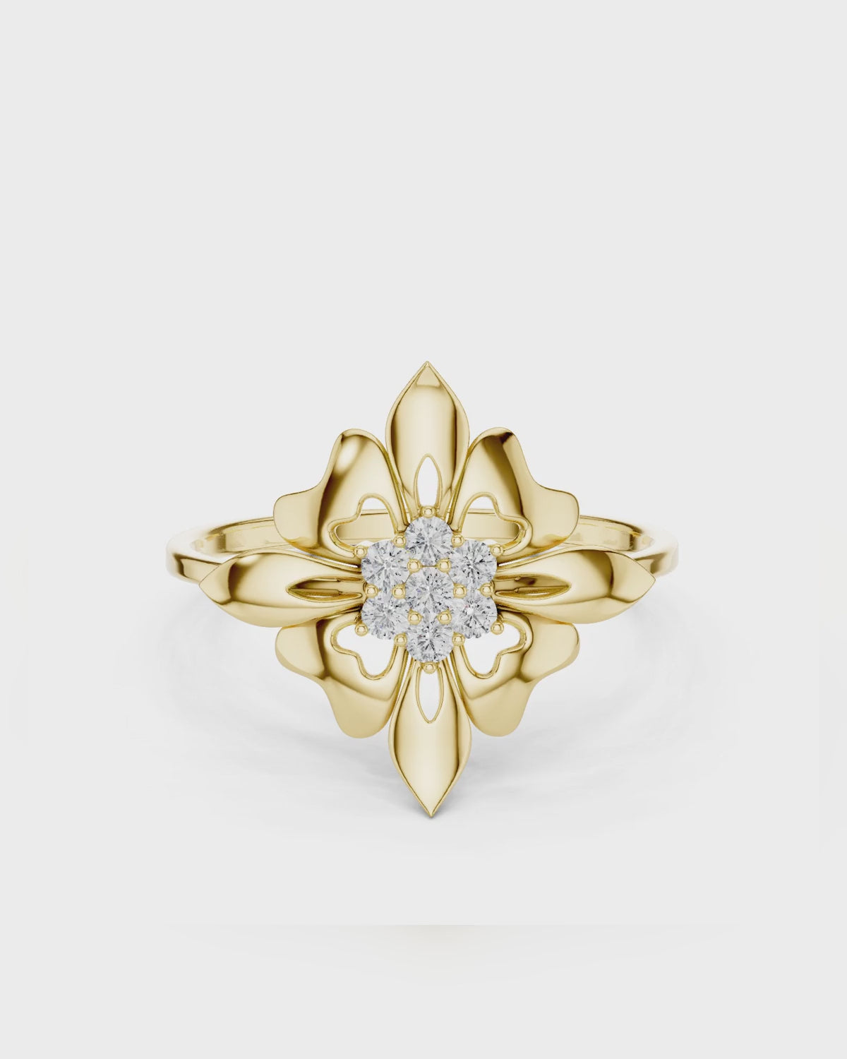 Openwork Petal Ring by MONICONIC