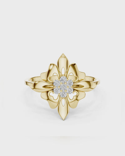 Openwork Petal Ring by MONICONIC