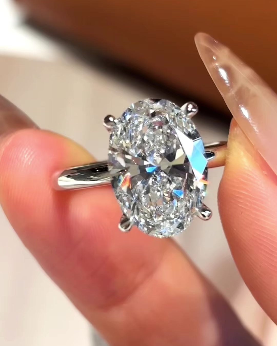 Oval Solitaire Ring by MONICONIC